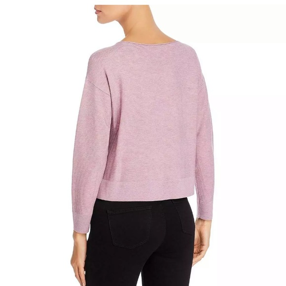NWT Eileen Fisher Cropped Texture Ballet-Neck - Picture 3 of 8